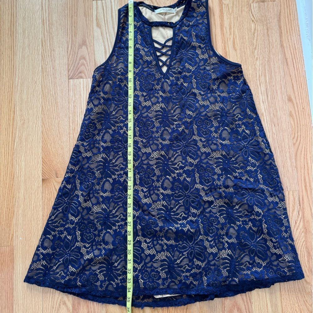 Liberty Love Navy and Cream Lace Dress